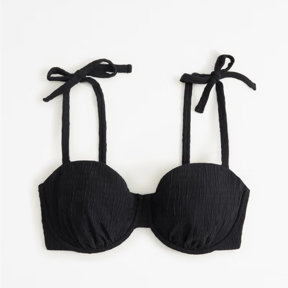 Abercrombie & Fitch Curve Love Tie-Strap Underwire Bikini Top